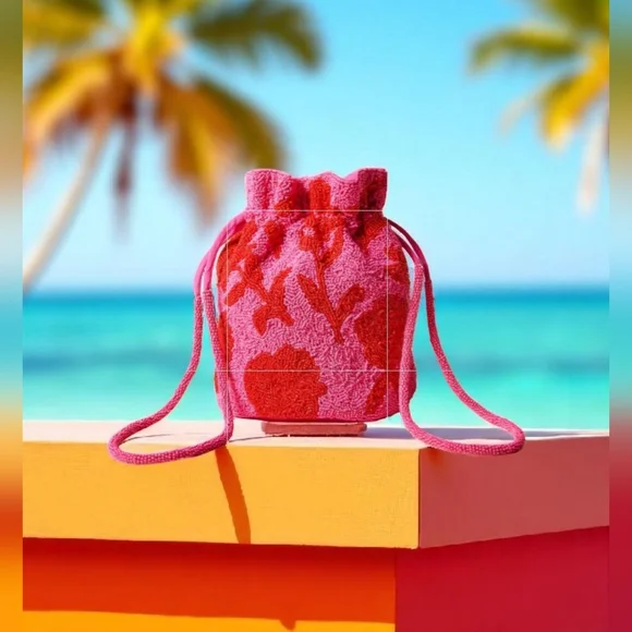 kate spade | Bags | Kate Spade Pink And Red Beaded Bag  display picture 2